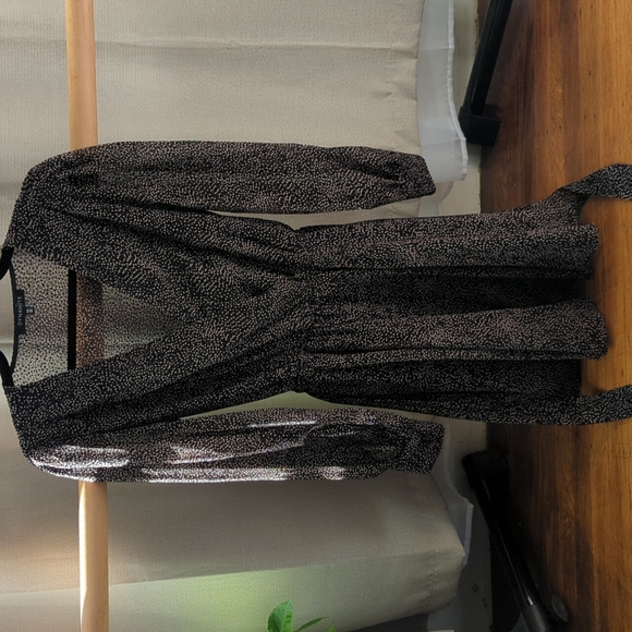 Dynamite Spotted Tie Waist Dress - Picture 1 of 4